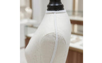 Necklace Display Bust Tapered Waist Linen Textile Display Bust Rounded Shoulders