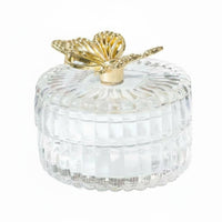 Crystal Candy Bowl Elegant Design Decorative Lidded Container for Party, Wedding