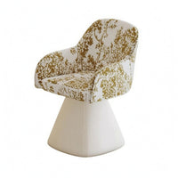 Swivel Makeup Chair Foam Filled Swivel Vanity Chair Space Saving for Nail Salon