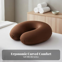 Milk Silk Material U-Shaped Face Cradle Anti-Slip U-Shaped Face Cushion Removable and Washable for Estheticians, Spa