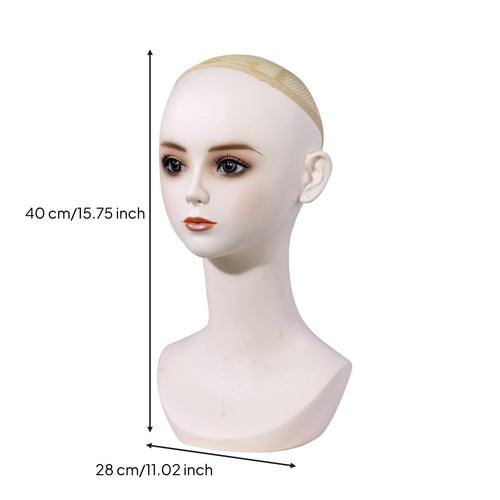 Hairpiece Display Head Long-Lasting Hairpiece Stand Head for Cosplayers