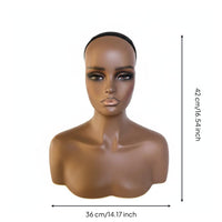 Realistic Mannequin Head Makeup Practice Hairpiece Display Head Material Realistic Mannequin Bust for Salon, Beauty School