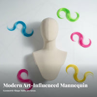 Long Neck Design Abstract Mannequin Head Stable Base Abstract Model Head Long-Lasting for Cosplayers, E-Commerce Sellers
