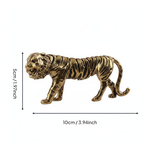 Chinese Astrological Tiger Figurine Handmade Vintage Tiger Paperweight
