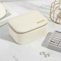 PU Leather Jewelry Box Portable Jewelry Organizer Case Large Capacity Personal Item Storage for Women, Drawer