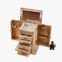Jewelry Box with Drawers Compact Desktop Vanity Organizer Decorative for Women