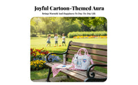 Cartoon teddy animal Print Handbag multipurpose Small Tote Lightweight for everyday Use, Women