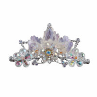 Traditional Chinese Attire Hairpiece Elegant Design Iridescent Flower Hair Crown Crystal Bead Crown Handmade Vintage