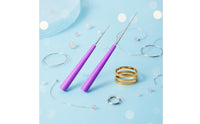 2 Pieces Bead Hole Reamer Kit Tapered Tip Bead Hole Reamer Expanded Loop
