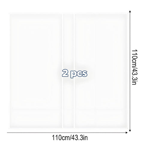 2 Pieces PEVA Garment Cover Semi-Transparent Waterproof Hanging Clothes Bag