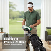 Green and White Golf Club Head Cover Black Tab Sports Gear for Golfers