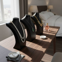 Necklace Display Bust Elegant Design Jewelry Bust Display Mannequin Neck Stand Stable Base Necklace Chain Organizer