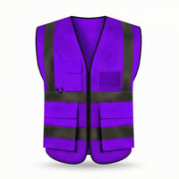 Reflective Safety Vest with Pockets Sleeveless for Night Running, Cyclists