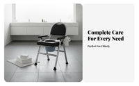 Adjustable Height Toilet Frame Foldable Commode Chair Multi-Purpose for Seniors