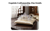 Traditional Chinese Attire Hairpiece Elegant Design Iridescent Flower Hair Crown Crystal Bead Crown Handmade Vintage