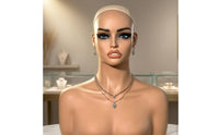 PVC Mannequin head Broad Shoulder Base Makeup Display Bust