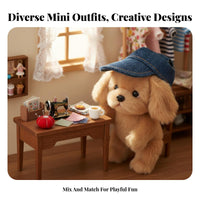 14cm Doll Clothes Cute Design Miniature Overalls and Match Outfits BJD Doll Outfit for Hobbyists, Kids, Leisure Time