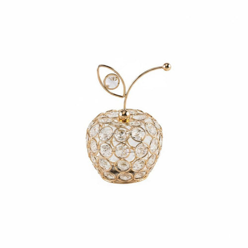 3 Pieces Crystal Pineapple Ornament Gift Idea Home Decor Gold-Tone for Wedding