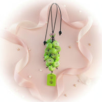Red Apple Mirror Tassel Cute Car Hanging Ornament Compact Size for Women