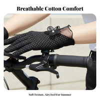 Protection Gloves Breathable Lace Trim Sun Gloves Elegant Design Stretchable for Outdoor Aficionados, Cycling, Outdoors