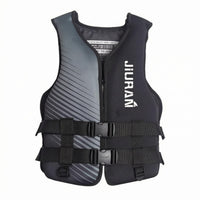 Neoprene Life Jacket Black and Gray Buoyancy Support Vest Range of Motion