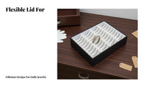 Scratch Protection Bracelet Display Tray Soft Foam Lining Grooved Bracelet Display Tray Compact & Space-Saving for Retailers, Dresser Top
