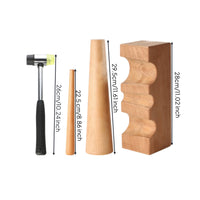 wooden Bracelet Forming Tool Bracelet Shaping Block Non-Marring Jewelry Forming Set for Jewelers, Workshop