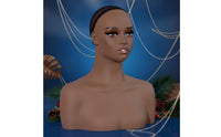 Black Female Mannequin Head Easy to Clean Female Bust Mannequin for Salon Owners
