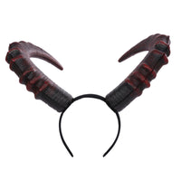 Devil Prong Headband Crimson Demon Horns Headband Sturdy for Themed Parties