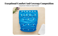 Leak-Proof Adjustable Incontinence Pants Waterproof Reusable Adult Cloth Diaper Leakproof for Bedridden Patients, Home Care, Overnight Use