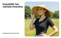 Conical Bamboo Hat water-resistant Pointed Bamboo Hat Breathable for Gardeners, grown-ups