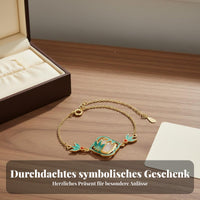 Chinese Design Bamboo Bracelet Adjustable Length Imitation Jade Enamel Bracelet
