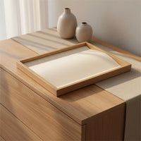 Jewelry Display Tray Sturdy Construction Wood Grain Jewelry Organizer
