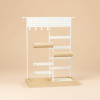 Multi-Tier Jewelry Rack Two-Way-Axis Necklace Display Holder Space-Saving