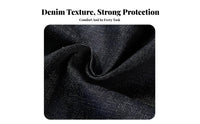 Sturdy Long Sleeve Reversible Wear Smock Oil-Proof for All Genders Denim Work Gown Stain-Resistant for Welders, Mechanics, Workshop, Factory