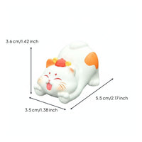 Cute Creature Design Fortunate Cat Figurine Compact Size Fortunate Cat Ornament Exquisite Craftsmanship for Business Owners, Drivers