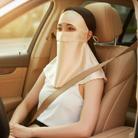 Full Face Sun Cover Skin-Friendly Silk Facial Cover Sunblock 50+ Apparel Accessory for Women