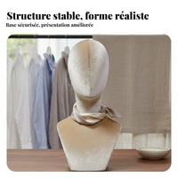 Velvet Mannequin Head Multi-Purpose Flocked Head Form Elegant Design