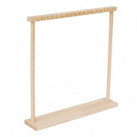 Wooden Necklace Display Holder & Boutique Style Necklace Organizer Rack Space Saving Wooden Jewelry Hanger for Shop Owners