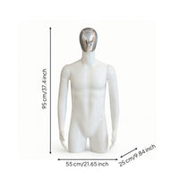 Male Mannequin with Arms Half-Body Mannequin Realistic Display Form for Photographers