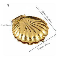 Golden Shell Candy Box Luxury Design Decorative Seashell Container for Entryway
