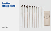 Champagne Gold Makeup Brush Set, Soft Bristle Eye Brush Kit, Eyeshadow, Nose Contour, Blending, Concealer, Beginner-Friendly,