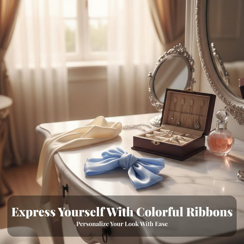 Big Ribbon Top Fastener Elegant Design Large Ribbon Hair Fastener Statement Piece Lightweight for Cosplayers, Photo S