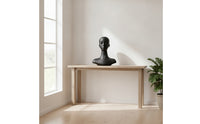 Mannequin Head with Shoulders Matte Display Bust with Shoulders Hairpiece Stand with Base Long-Neck Hat Display with Stand