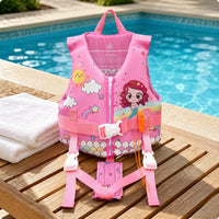 Adjustable Buoyancy Vest Secure Fit Children's Swim Vest Quick-Dry for Drifting