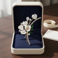 Enamel Flower Brooch All-Match Enamel Flower Pin High Quality for Parties, Women
