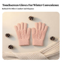 Two-Finger Exposed Gloves 2-in-1 Versatility Warm Tap Screen Gloves Knitted Hand Coverings Winter Accessory for Commuters