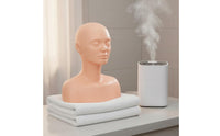 Soft Material Mannequin Head with Shoulders Multi-Function Esthetics Practice Bust Long-Lasting for Students