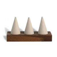 Walnut Jewelry Display Stand Velvet Lined Necklace Display Bust Modular Design for Boutique