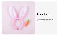 Fuzzy Bunny Ears Hair Hoop Comfortable Fit Costume Accessory Reusable for Women
